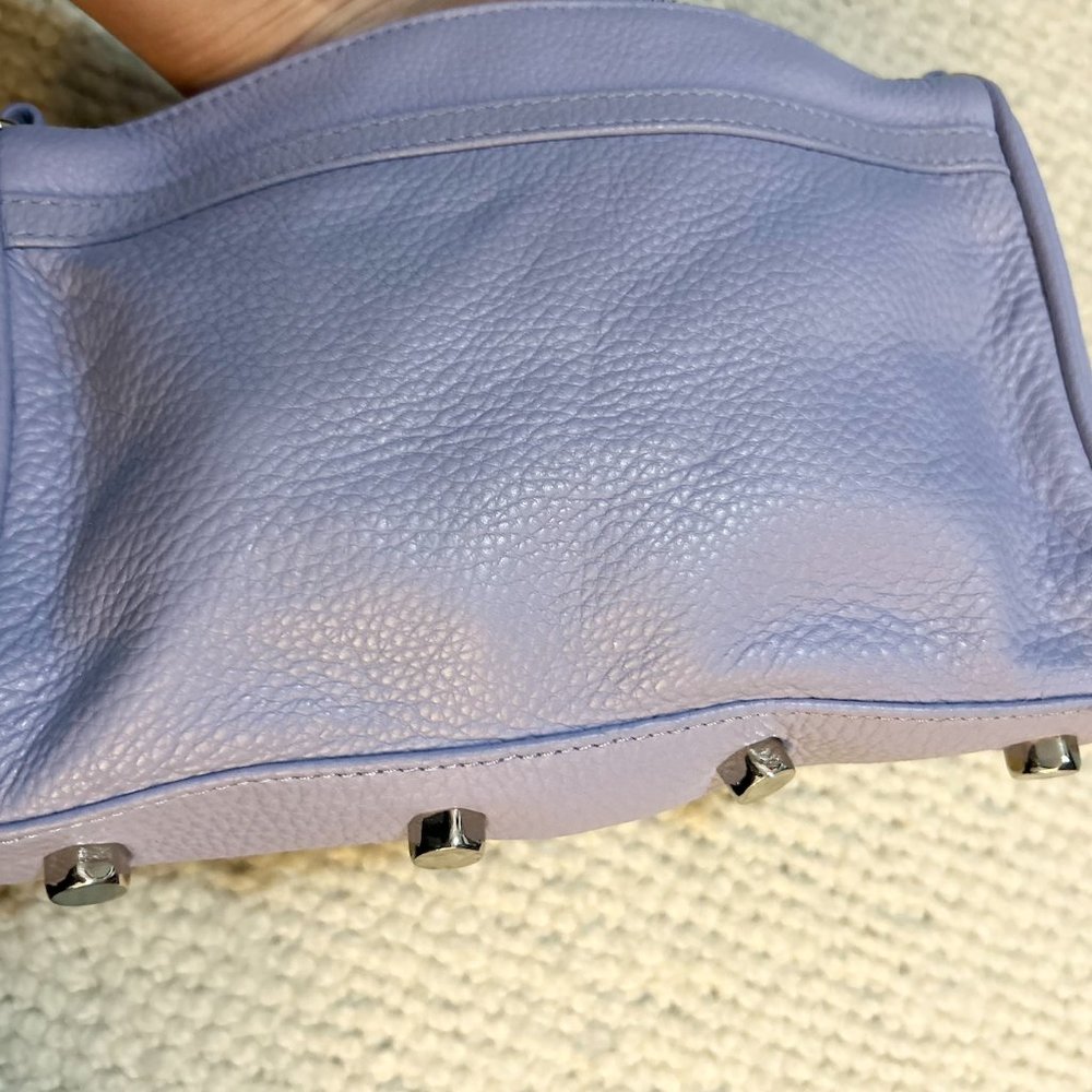 Rebecca Minkoff Mini Mac Bag in Color Periwinkle 100% Leather EUC - Picture 4 of 5